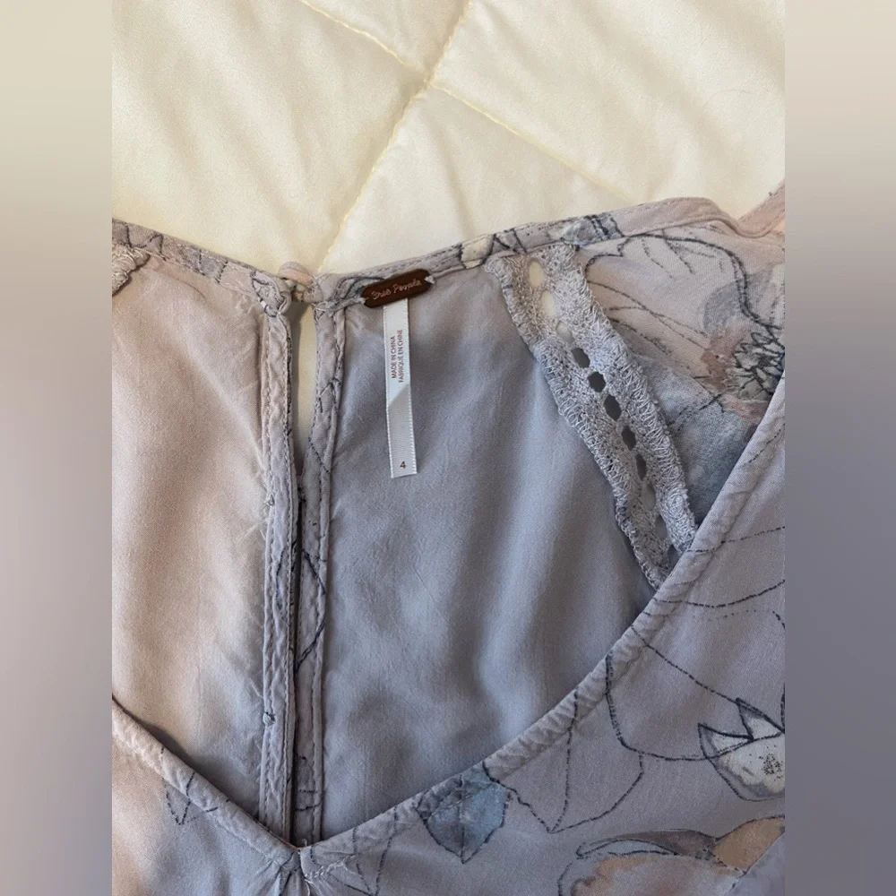 purple floral flowy dress | Free People - Picture 6 of 6